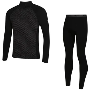 Zestaw męski Zulu Merino 240 Zip Long Rozmiar: L / Kolor: czarny - Bielizna sportowa męska - miniaturka - grafika 1