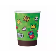 Dekoracje i nakrycia stołu na imprezę - Godan Kubeczki papierowe Game on 200ml 6 szt. - miniaturka - grafika 1