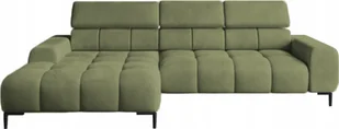 DomoHome Narożnik tapicerowany w kształcie litery L Lewa strona 177x270 cm Narożnik z funkcją spania Sofa rozkładana Funkcja spania Małe 3 siedziska Regulowane zagłówki Regulowane siedzisko Jesion - Sofy i kanapy - miniaturka - grafika 1