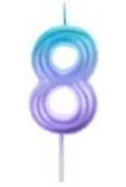 Kinder party - Świeczka 8 ombre - miniaturka - grafika 1