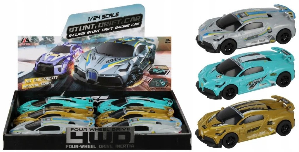 Mega Creative AUTO WYSCIG DRIFT P/B 16CM MIX3 MC DISP 6/96/192