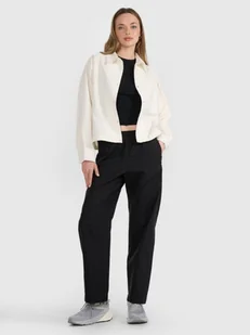 Damskie spodnie casual 4F 4FRSS25TTROF1448 - czarne - Spodnie sportowe damskie - miniaturka - grafika 1