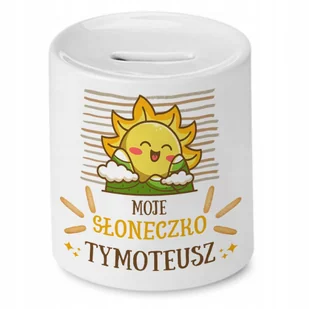 Skarbonka 330 ml Dla Tymoteusza Syna Dziecka z Nadrukiem ze Zdjęciem + Opakowanie na prezent (wzór 01) - Skarbonki - miniaturka - grafika 1