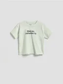 Bluzki dla niemowląt - Reserved - Bawełniany t-shirt - jasnozielony - miniaturka - grafika 1