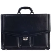 Teczki i aktówki - Teczka męska skórzana KEMER B 621/BY Czarna - miniaturka - grafika 1