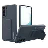 Etui i futerały do telefonów - Wozinsky Kickstand Case silikonowe etui z podstawką etui Samsung Galaxy S22+ granatowe - miniaturka - grafika 1