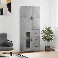 Witryny - vidaXL Witrynka, szarość betonu 69,5x34x180 cm materiał drewnopochodny - miniaturka - grafika 1