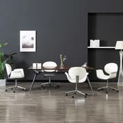 Krzesła - vidaXL Obrotowe krzesła stołowe, 4 szt., białe, sztuczna skóra 3054858 - miniaturka - grafika 1