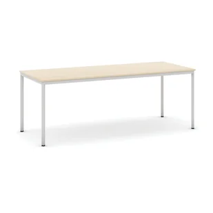 B2B Partner Stół do jadalni 2000 x 800 mm, blat dąb, nogi jasnoszare 555776 - Stoły - miniaturka - grafika 1