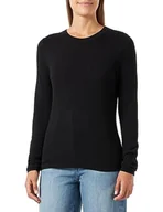 Swetry damskie - Q/S by s.Oliver Damski sweter z dzianiny, szary/czarny, M - miniaturka - grafika 1