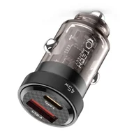 Ładowarki samochodowe - Ładowarka samochodowa CC45W USB USB-C Type C 2-Port Car Charger PowerDelivery PD 45W QuickCharge QC 3.0 Black - miniaturka - grafika 1