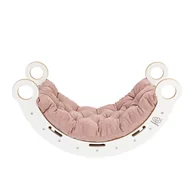 Łóżeczka i kojce - Medium Dream Rocker Białe Drewno z Różową Poduszką - miniaturka - grafika 1