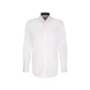 Koszule męskie - Seidensticker Męska koszula z długim rękawem Comfort Fit, biały, 39 - grafika 1