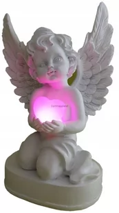 Aniołek z sercem podświetlany LED 21 cm - duży - Figurki dekoracyjne - miniaturka - grafika 1