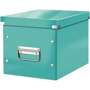 Leitz 60430001 pudło do przechowywania Click i Store, szary karton, lodowy niebieski średni 61090051 - Pudła i pojemniki do przechowywania - miniaturka - grafika 2