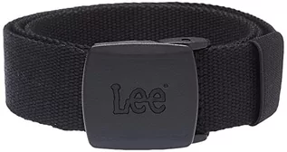 Paski - Pasek męski Lee Logo Webbing Belt, czarny, W85 / L00 - grafika 1