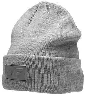 Czapki damskie - Czapka Zimowa Dziewczęca 4F Beanie Ciepła Grey F263 - grafika 1