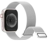 Akcesoria do smartwatchy - opaska pasek bransoleta MILANESEBAND DOUBLE Apple Watch 1/2/3/4/5/6/7/8/9/10/SE 38/40/41/42mm srebrna - miniaturka - grafika 1