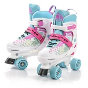 Wrotki - Meteor Markartur Bloom wrotki rozmiar M 35-38 biało-błękitno-różowy - miniaturka - grafika 1