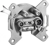 Gniazdka elektryczne - Goobay Potrójne gniazdo antenowe wtykowe/końcowe - miniaturka - grafika 1