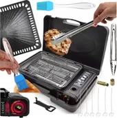 Grille gazowe - Grill Na Kartusze Gazowe Kuchenka Gazowa Turystyczny Przenośny Z Patelnią - miniaturka - grafika 1