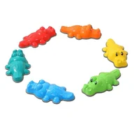 Zabawki sensoryczne - Małpiszon, ścieżka sensoryczna kamienie rzeczne Krokodyl 6 szt - miniaturka - grafika 1