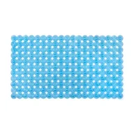 Maty antypoślizgowe - Mata łazienkowa 69 x 40 cm prostokątna niebieska - miniaturka - grafika 1