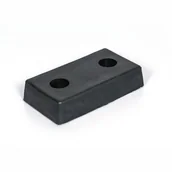 Wyposażenie miejsc publicznych - Odbój gumowy do ramp, 250 x 460 x 100 mm - miniaturka - grafika 1