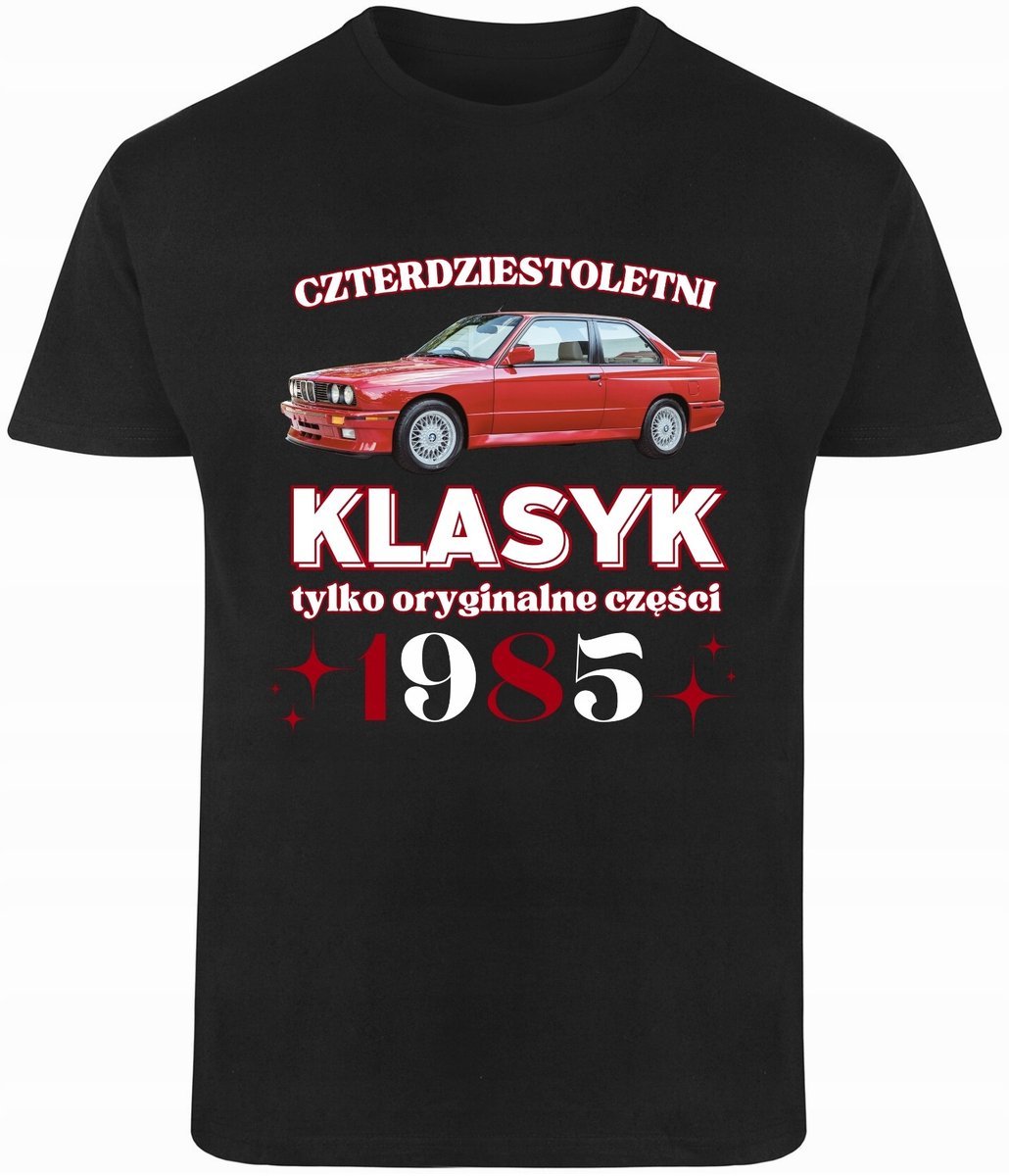 Koszulka dla 40latka urodzinowy Tshirt z nadrukiem Klasyk 1985 R-XL A953