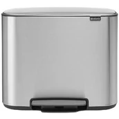 Kosze na śmieci - Brabantia Kosz na śmieci Bo pedałowy 11 l + 23 l stal matowa 121241 - miniaturka - grafika 1
