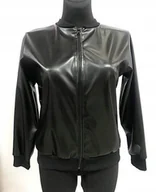 Kurtki damskie - Damska kurtka skórzana ramoneska granatowa rozm. S - miniaturka - grafika 1