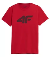 Koszulki męskie - T-shirt męski 4F Koszulka z nadrukiem CZERWONA - miniaturka - grafika 1