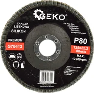 Tarcze do pił - Geko Tarcza listkowa"SILIKON" 125mm P80 PREMIUM10/200 - miniaturka - grafika 1
