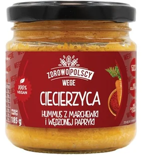 Zdrowopolscy WEGE Hummus z ciecierzycy, marchewki i wędzonej papryki 185g - Produkty wegańskie i wegetariańskie - miniaturka - grafika 1