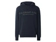 Bluzy męskie - LIVERGY® Bluza męska z kapturem z bawełny U.S. GRAND POLO (Granatowy, XL (56/58)) - miniaturka - grafika 1