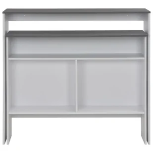 Lumarko Stół barowy z 2 blatami, biało-szary, 130 x 40 x 120 cm - Stoły - miniaturka - grafika 5