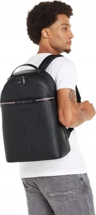 NOWY PLECAK TOMMY HILFIGER TH SKÓRA ELEGANCKI NA LAPTOPA A4 - Torby na laptopy - miniaturka - grafika 1