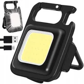 Latarki - Lampka Brelok Led Cob Magnes Latarka Usb Otwieracz - miniaturka - grafika 1