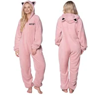 Piżamy damskie - PIŻAMA ONESIE Kigurumi Kombinezon Przebranie Kostium KOT BRUDNY RÓŻ [ONESIE11] - miniaturka - grafika 1