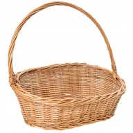 Zestawy upominkowe - Kosz wiklinowy prezentowy upominkowy z rączką duży pusty na prezent kwiaty - miniaturka - grafika 1