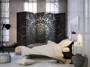 Parawan 5-częściowy - Pajęczyna (brązowy) II [Room Dividers] (rozmiar 225x172) - Parawany - miniaturka - grafika 2