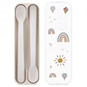 Sztućce dla dzieci - Mepal Łyżki do karmienia Mio Sunshine & Rainbow 108032065245 2 szt. - miniaturka - grafika 1