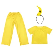 Stroje karnawałowe - ZESTAW BANAN ŻÓŁTY 134-140 4el - miniaturka - grafika 1