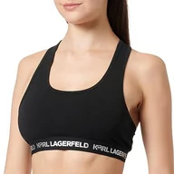 Biustonosze - KARL LAGERFELD Biustonosz damski, Black/silver, M - miniaturka - grafika 1