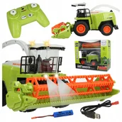 Zabawki zdalnie sterowane - Kombajn R/C Zdalnie Sterowany Zabawka Duży Ruchome Elementy Dźwięki LED - miniaturka - grafika 1