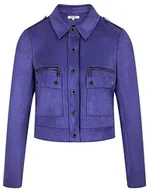 Kurtki damskie - Morgan Damska kurtka zamszu GOMMY VIOLET T36, IRIS, 34 - miniaturka - grafika 1