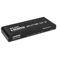Kable - Qoltec Aktywny rozdzielacz Splitter 4 x HDMI 4K x 2K | 3.4Gb/s | High stability - miniaturka - grafika 1