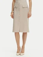 Spódnice - Rinascimento Spódnica ołówkowa CFC0128271003 Beżowy Slim Fit - miniaturka - grafika 1