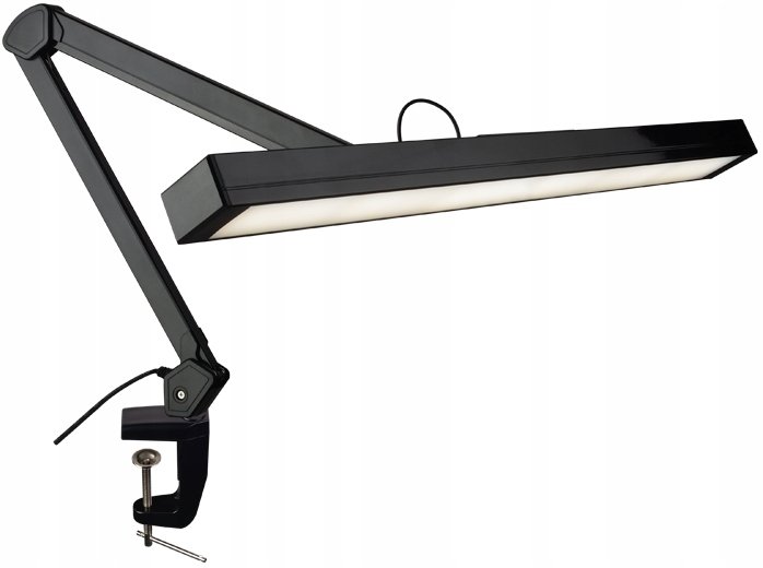 Lampa z lupą do blatu z wysięgnikiem obrotowym reg. barwy 324xLED czarna
