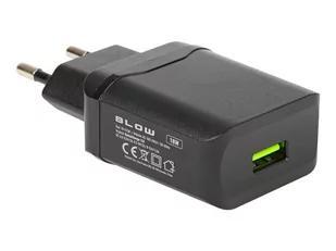 76-010# Ładowarka siec. z gn.usb qc3.0 18w black - Ładowarki do telefonów - miniaturka - grafika 1